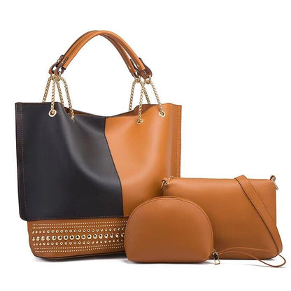 Women Bag 3PCS Fashion Design, PU Handbags Shoulder Crossbody, Christmas Gift
