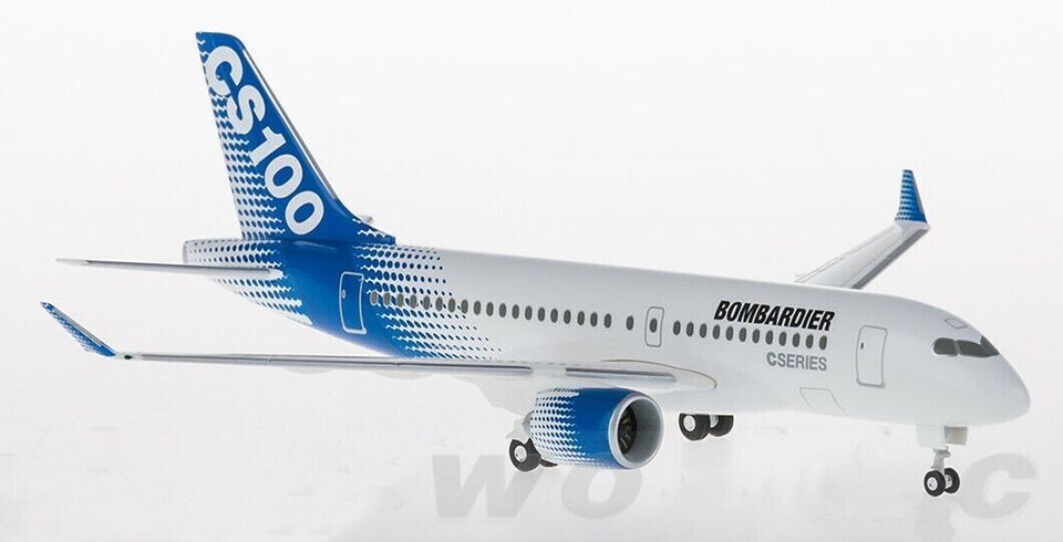 1:200 Hogan Bombardier CS100 Passenger Airplane ABS Plastic Aircraft Plane Model