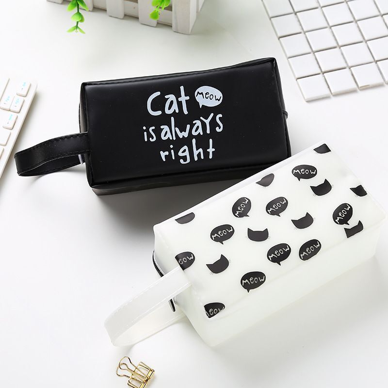Cosmetic Bag Travel Wash Pouch Makeup Bag Student Pencil Case Tote Toiletry Bags