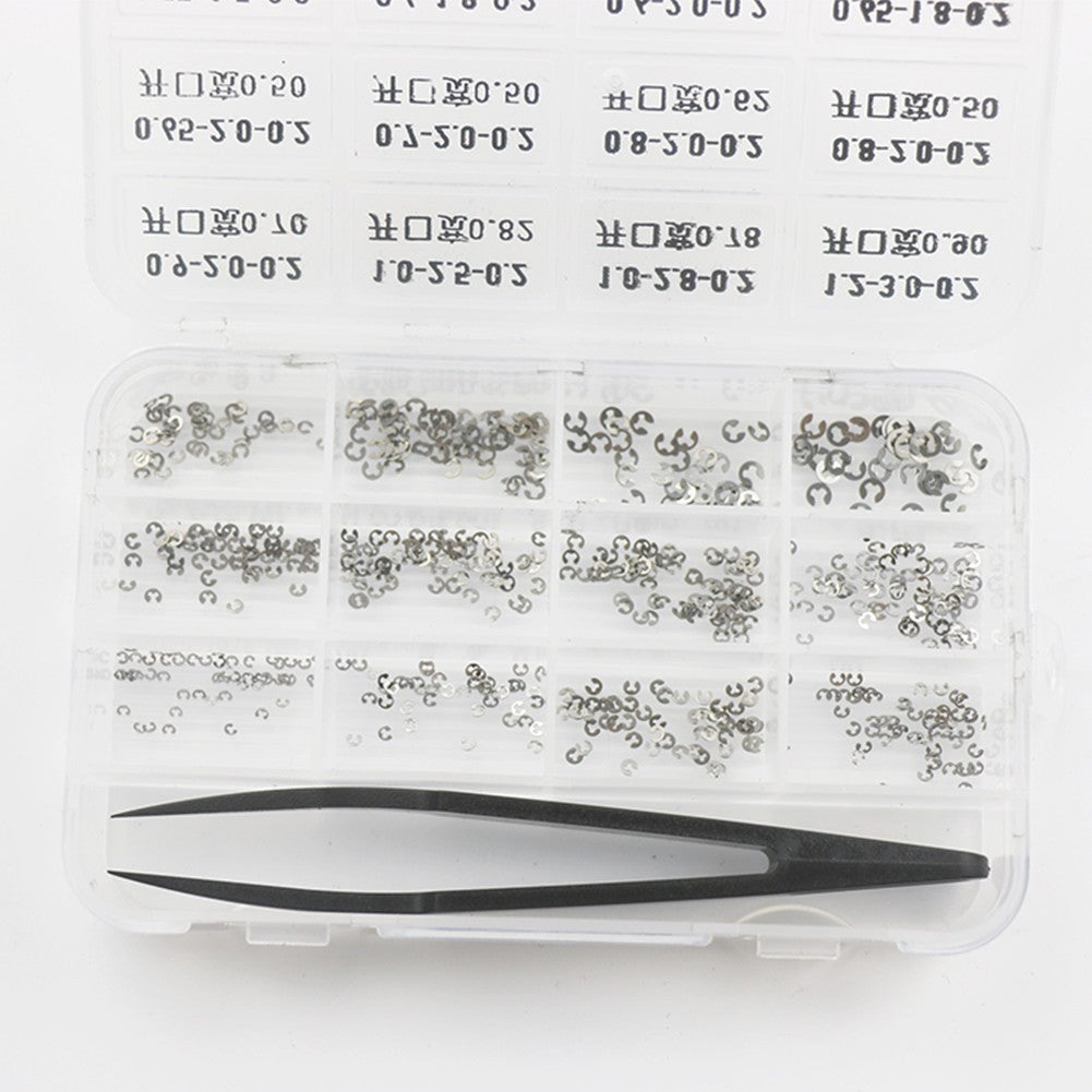 360Pack 12 Sizes Watch E-Clips Latch Pusher Assortment With Tweezers Tools