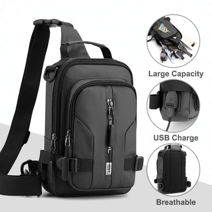 Men Sling Bag Chest Bag Cross Body Handbag Shoulder Pack Sports Travel Backpack