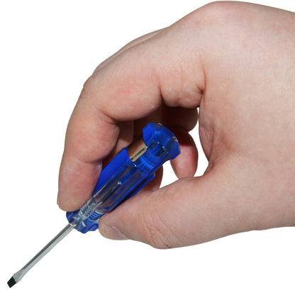 4-inch Mini 1/8" Slotted Pocket-Clip Screwdriver with Magnetized Tip (Flathead)