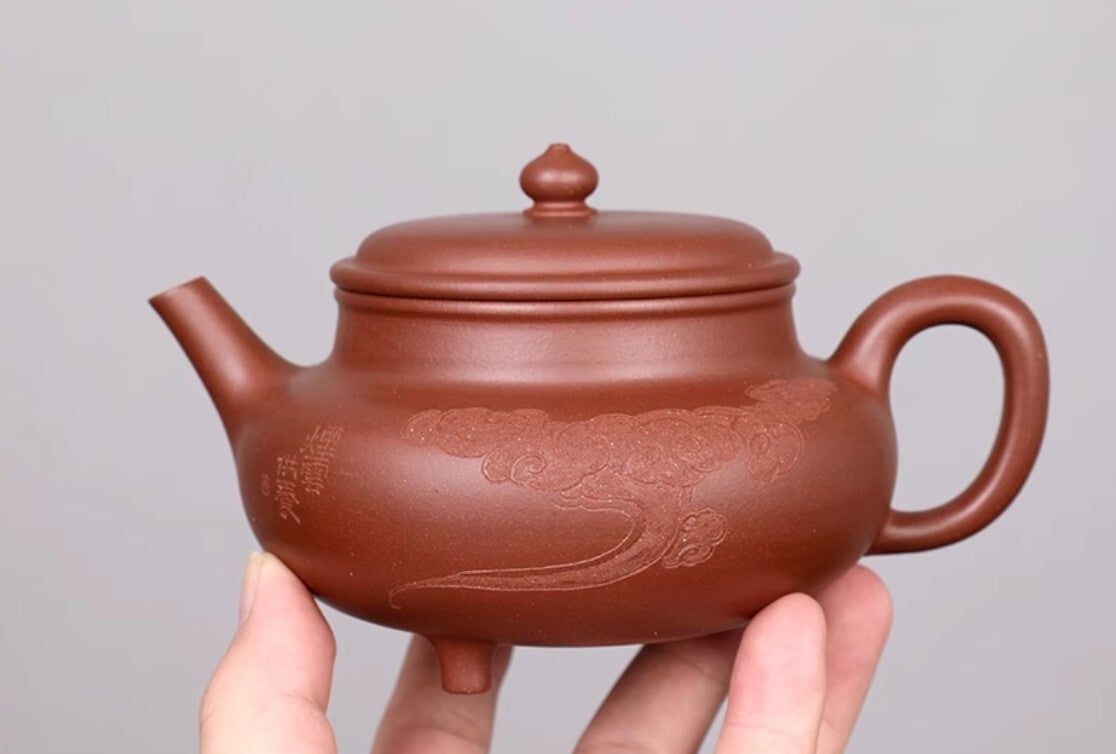 380cc chinese Yixing Handmade Zisha Dicaoqing clay Teapot WangYou Hu Tea Pot