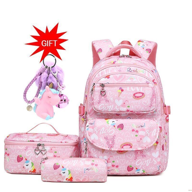 Backpack Kids Girls School Backpack Girls Bookbags Set Children's Schoolbag