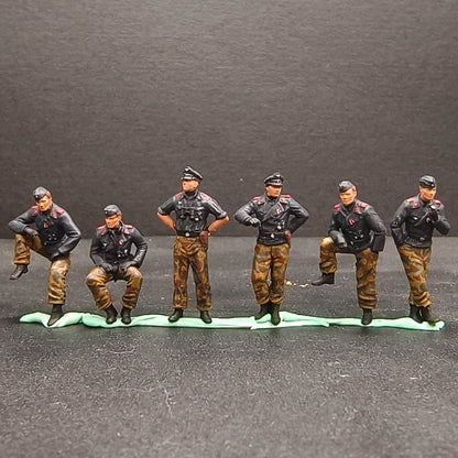 Homemade 1/72 WWII German Tank Crewman 6 Persons Finished Model Ornaments