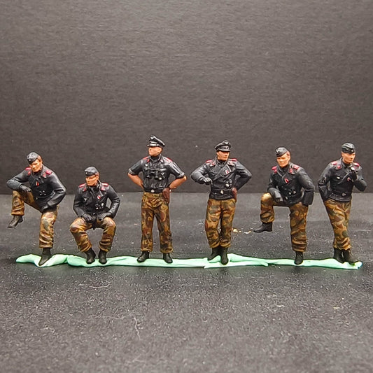 Homemade 1/72 WWII German Tank Crewman 6 Persons Finished Model Ornaments