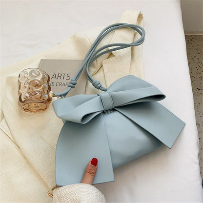 Elegant Bow Underarm Bag Synthetic Leather Shoulder Messenger Bag Purses Handbag