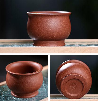 True Yixing Zisha Tea Cup Original Ore Master Cup Purple Clay 180ml Handmade Cup