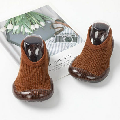 Sock Shoes Baby Boys Girls Autumn Non-slip Floor Kids Soft Rubber Toddler Knit