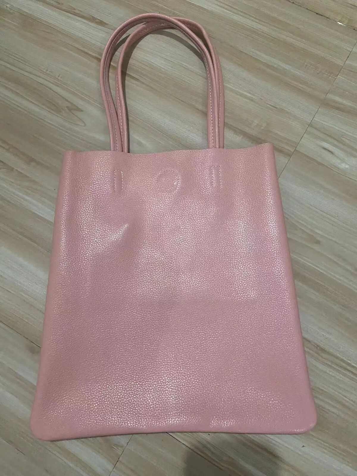 Women Tote Bag Simple Girl Cowhide Handbag Student Shoulder Bag