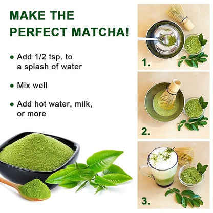 Matcha Green Tea Powder Ceremonial Grade Pesticide-Free Baking Ideas Diet Drink