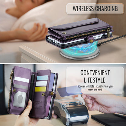 Crossbody for Samsung Galaxy Z Fold 6 Case Wallet Card Holder with Pen Slot