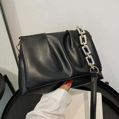 Shoulder Bags Chain Crossbody Retro Flap Synthetic Leather Big Purse 26*6*27 CM