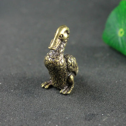 Copper Small Duck Figurines Ornaments Handmade Brass Animal Crafts Home Decor