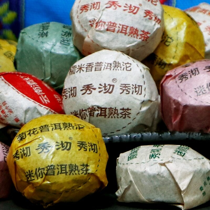 50 Pcs Different Flavor Yunnan Pu-erh Tea Mini Tuocha Puer Tuo Cha Tea Gift Bag