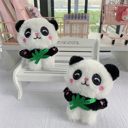 1Pc Fashion Cute Plush Panda Keychain Pendant Bag Accessories Schoolbag Pendant