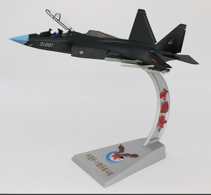 1:36 43CM China J-31 Stealth Fighter Jet Plane Diecast Military Aircraft Model