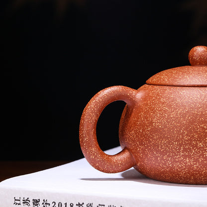 5"Chinese Yixing Zisha Pottery Dragon Blood Sand Clay 240ML Xishi Kung Fu Teapot