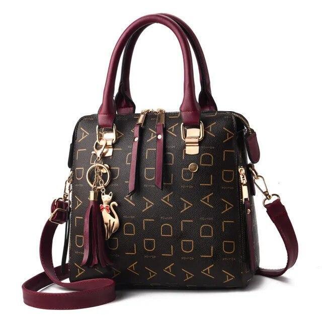 Women Tote Handbag Top Handle Satchel PU Leather Shoulder Messenger Bag Purse