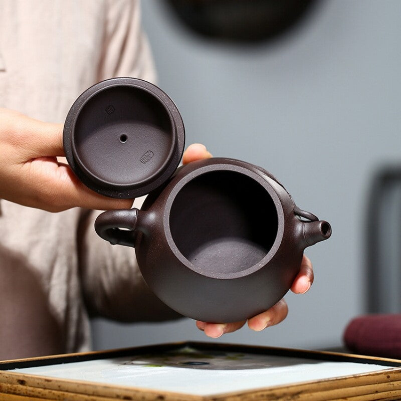 Full Handmade Tea Pot 9 Infuser Real Yixing Zisha Old Purple Clay Shipiao Pot