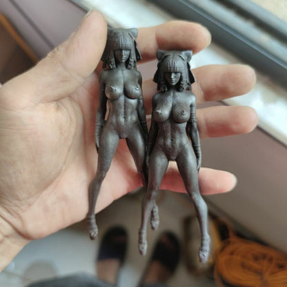4.7" Copper Antique Female Figure Statue: Egyptian Queen Model Decoration