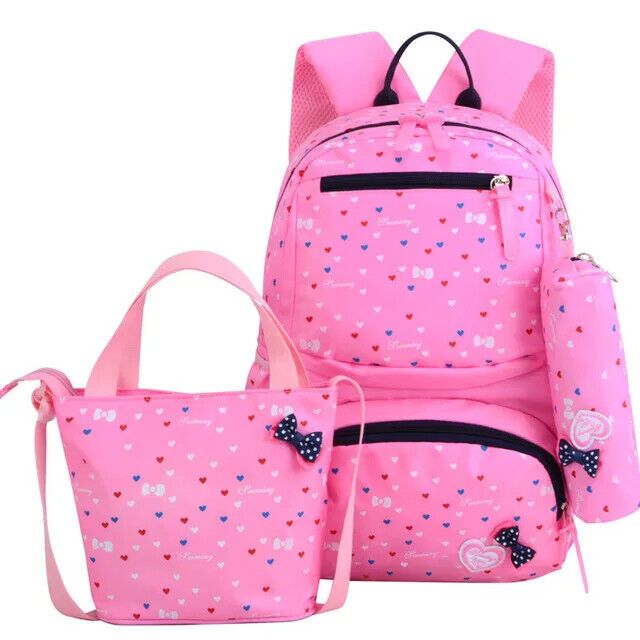 3pcs/set School Bag Backpacks Schoolbag Kids Children Girls Bag Student