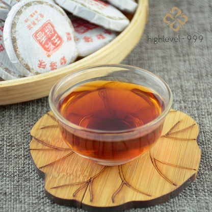 500g Dry Stored Menghai Sticky Rice Aroma Ripe Puer Tea Mini Yubing Tuocha Tea