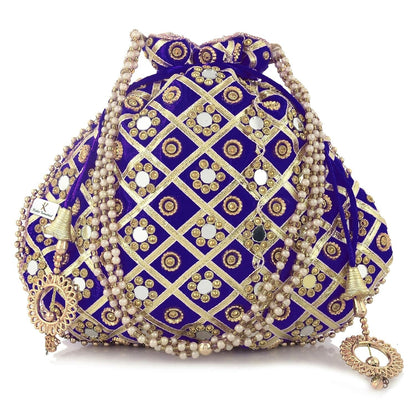 Handmade Rare Women's Indian Traditional Potli Bag For Wedding Party KUBMART1149