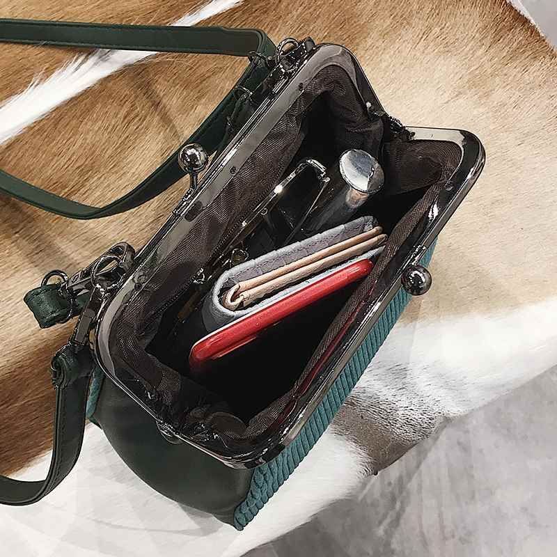 Vintage Clip Shell Handbag Shoulder Bag Luxury Crossbody Small Purse 19*17*8 CM