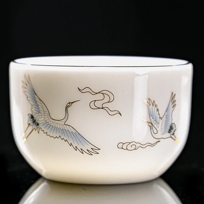 Scalding Sheep Fat Jade White Porcelain Tea Cup Ceramic Tea Cup Master Cup