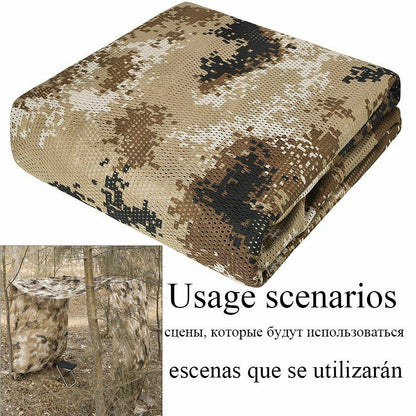 Camouflage Net Bulk Roll Mesh Cover Blind Hunting SunShade Camping Outdoor Cloth