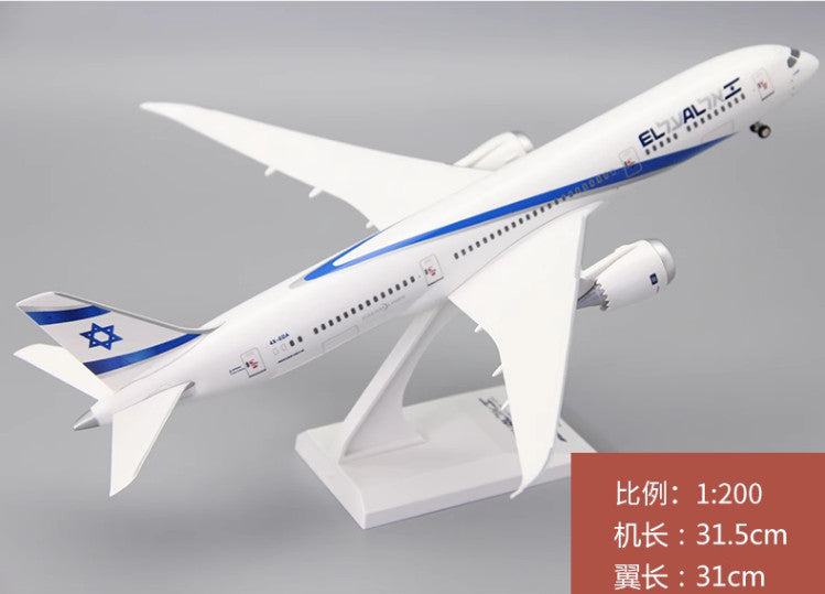 32CM 1:200 Risesoon EI AI Boeing 787-9 Passenger Airplane ABS Plastic Model