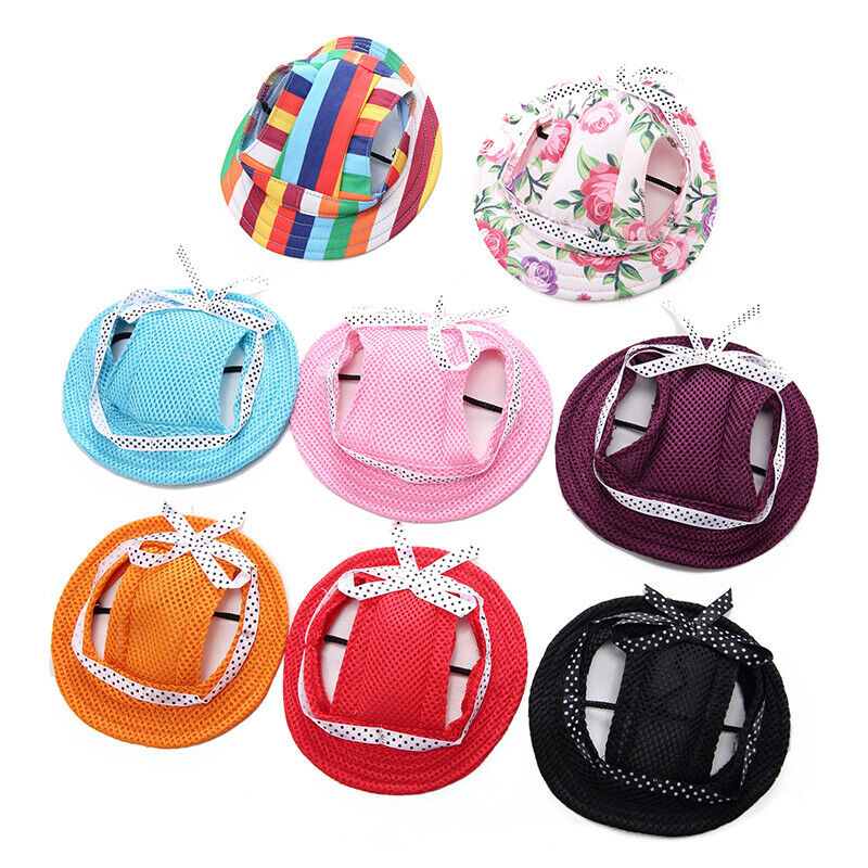 Dog Cat Cute Baseball Cap Outdoor Sunshade Hat Ear Holes Headgear Pet Supplies