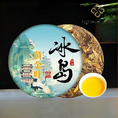 357g Authentic Yunnan Lincang Iceland 2021 Huangjinye Pu'er Tea Raw Tea Cake