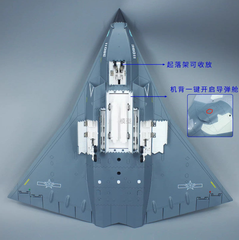 1:72 33CM CHINA J-36 The Sixth-generation Fighter Plane Diecast Aircraft Model