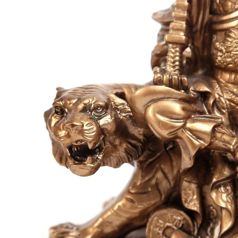 Resin Tiger God of Wealth Zhao Gongming Ornaments Home Decor