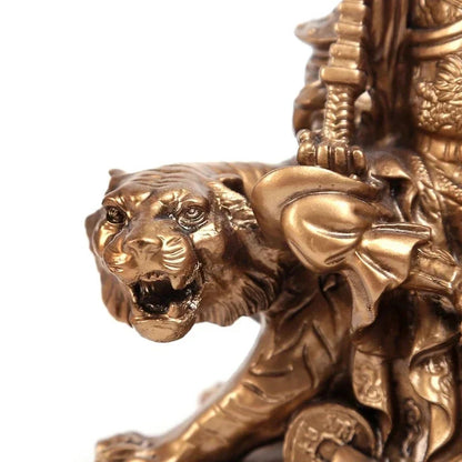 Resin Tiger God of Wealth Zhao Gongming Ornaments Home Decor