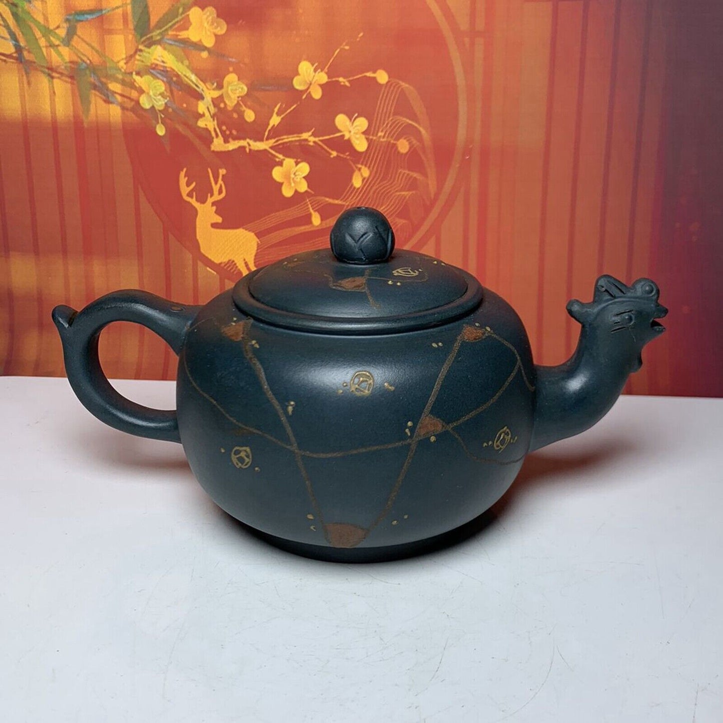 Vintage Chinese Yixing Purple Clay Teapot Zisha Ceramic Exquisite Unique Teaware