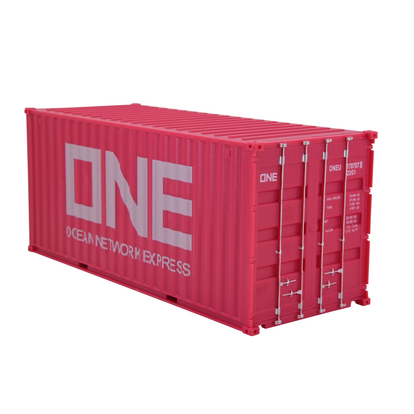 1:35 ONE Pink 20GP Shipping Container Model Plastic Office Home Decorate Toy
