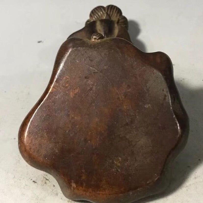 Chinese Bronze Lotus Flower “连年有鱼” Backflow Fragrance Statue Tea Pet Collection
