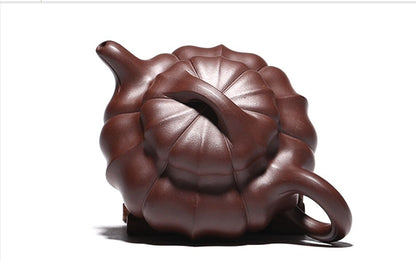 300cc Handmade Purple Clay Tea Pot in Yixing, China BianLingHua Hu Tea Pot-