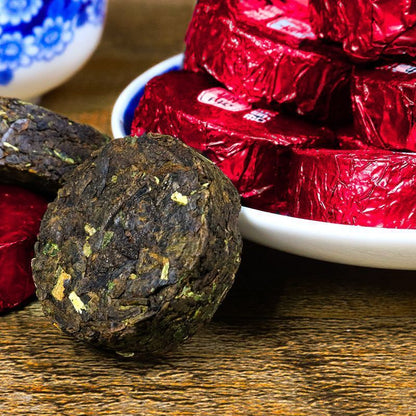 Yunnan Nuoxiang Pu'er Tea Small Tuocha Cake Ripe Tea Grain Packed Black Tea 250g