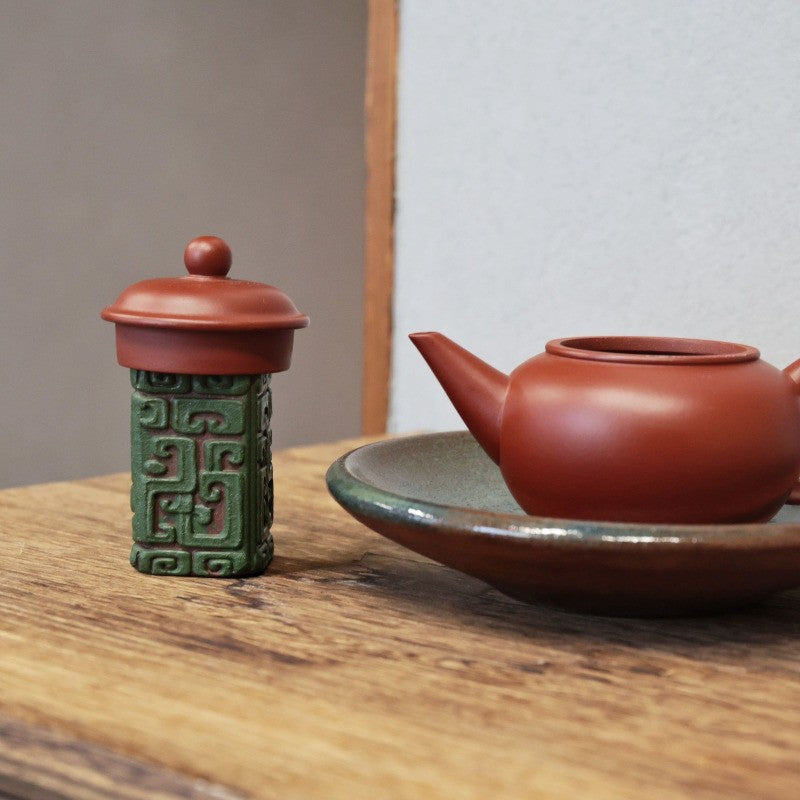 5.3cm Yixing Purple Clay Handmade Cover Holder Gaito Tea Pet Tea Set Accessories