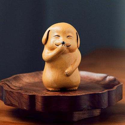 Yixing Clay Ceramic Teapet Funny Dog Tea Accessories Tea Pet Tea Tray Desk Pet