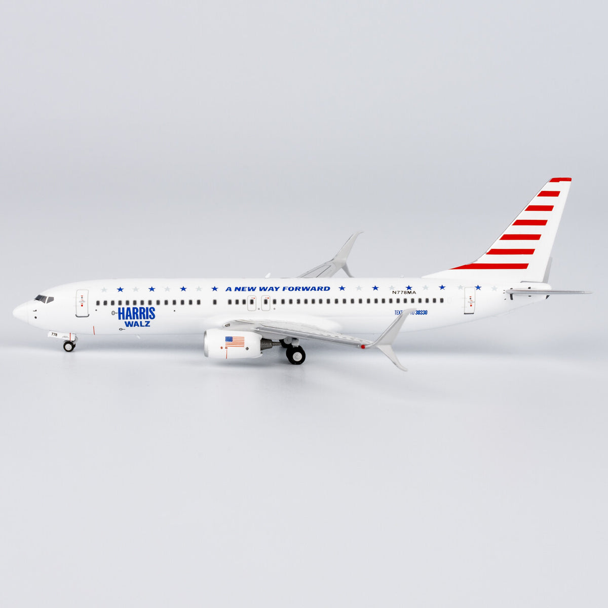 1:400 NGmodels KaiserAir Boeing 737-800 Passenger Airplane Diecast Model