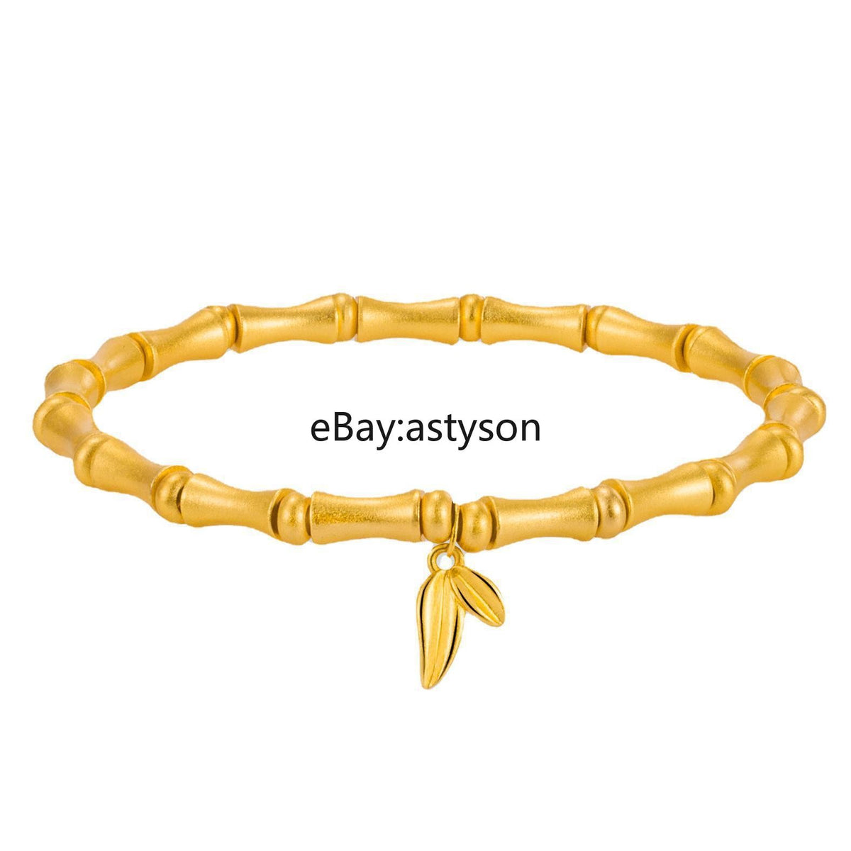 Bamboo Joint Bracelet 22K 23K 24K Gilding Yellow Gold Gp Bracelet