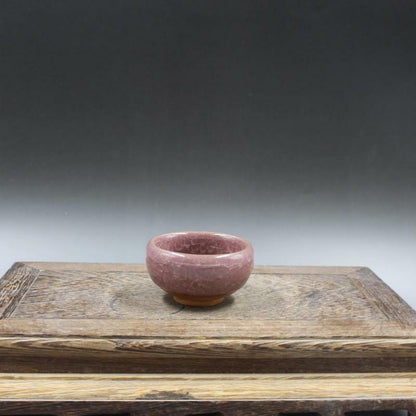 2.24" Chinese Crackles Porcelain Song Guan Kiln Purple Glaze Teacup Cup Collect