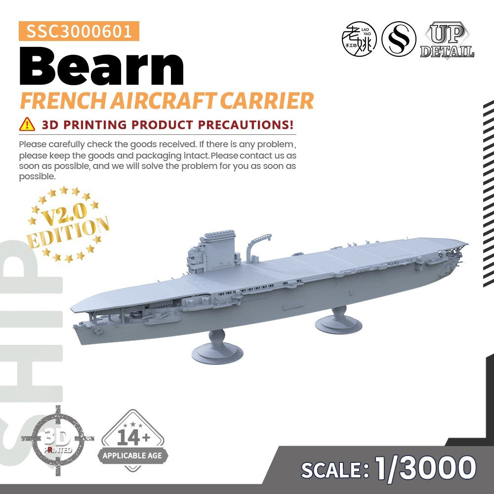 SSMODEL SSC3000601 1/3000 Military Model Kit French Bearn Aircraft Carrier