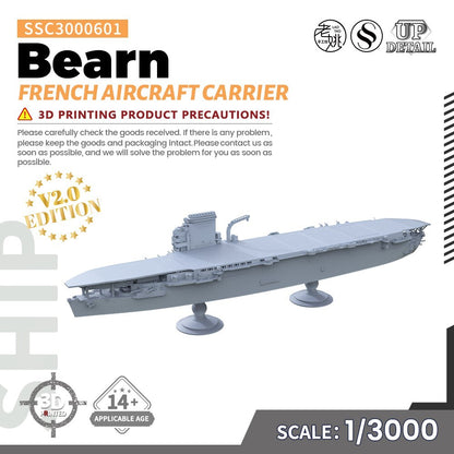 SSMODEL SSC3000601 1/3000 Military Model Kit French Bearn Aircraft Carrier