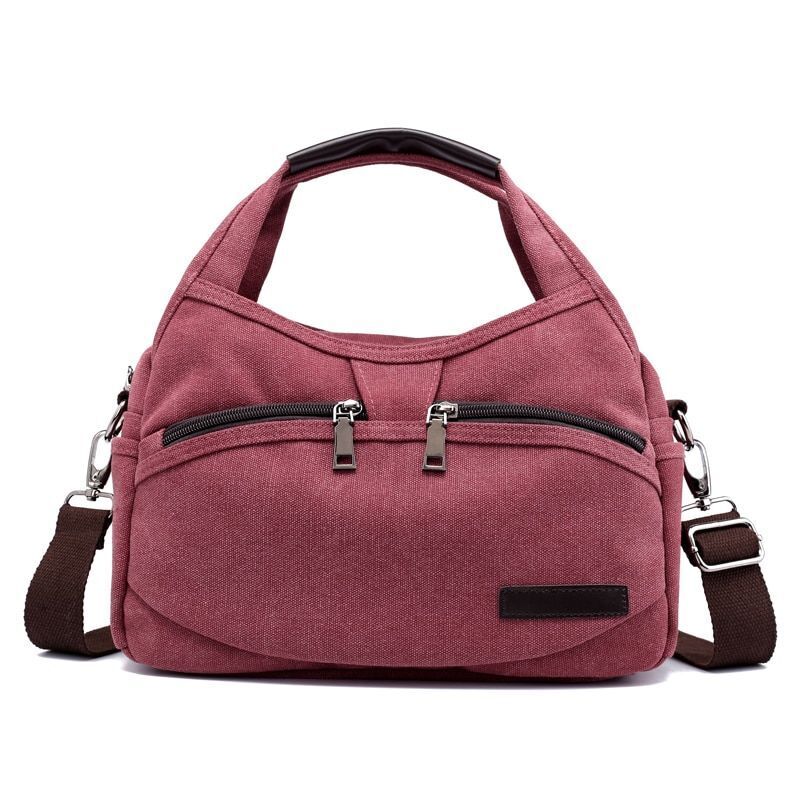 Small Tote Bag Shoulder Canvas Handbag Crossbody Purse Retro Messenger Bag Pouch